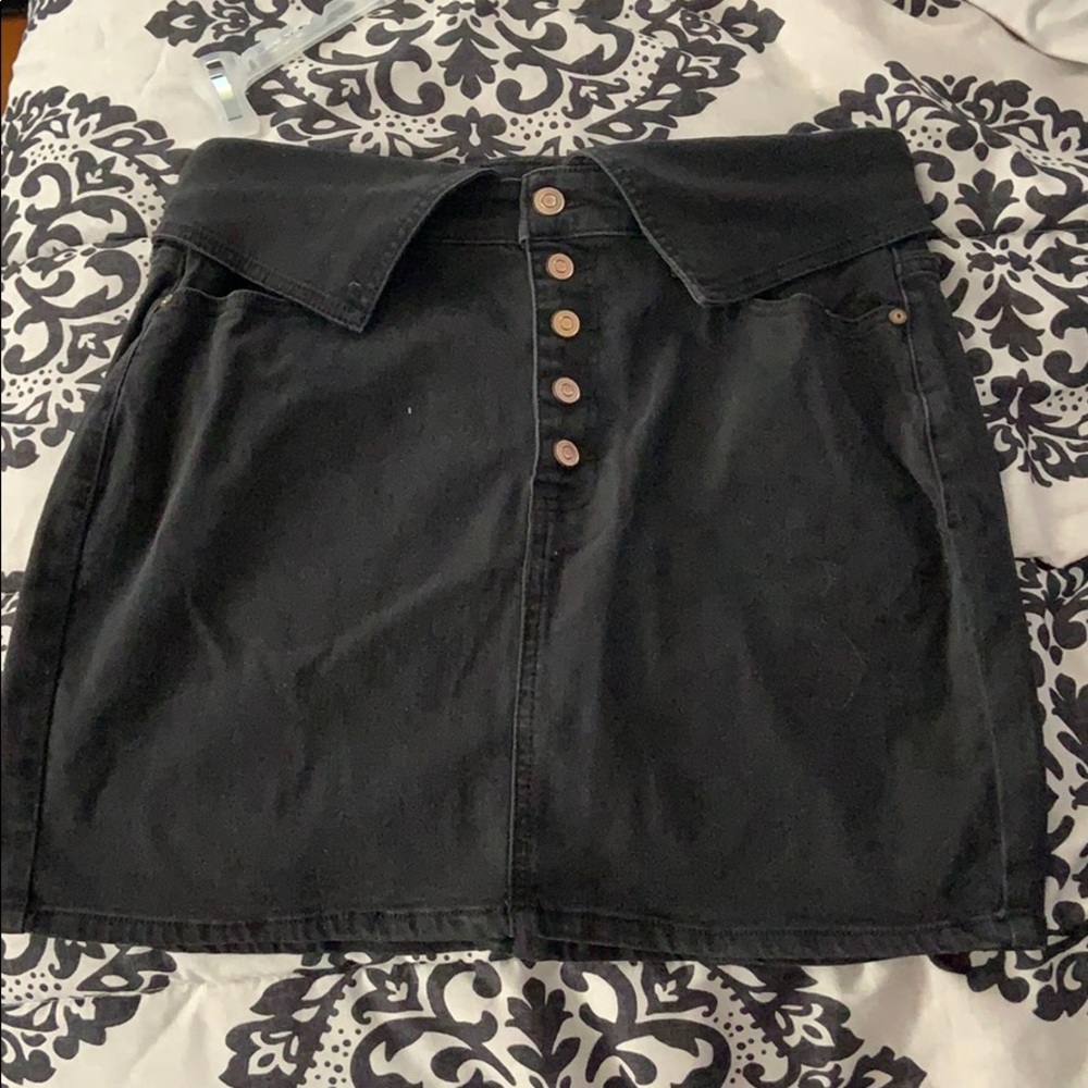 Black Jean Skirt